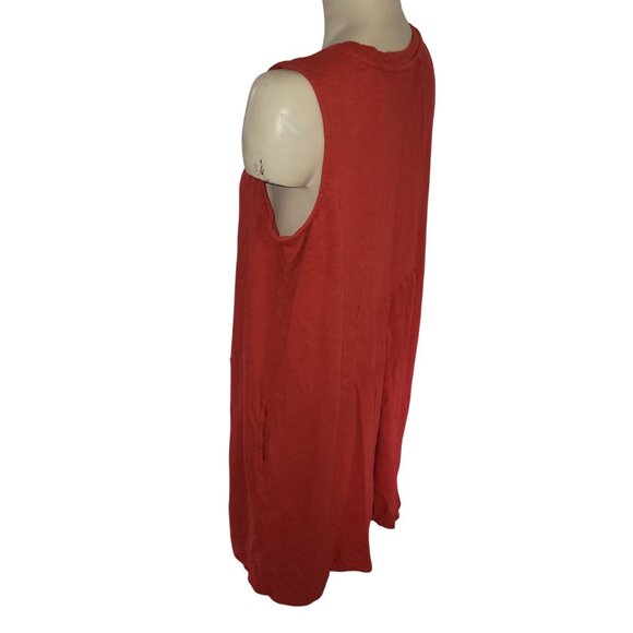 J. Jill Red Sleeveless Midi Tank Dress With Pockets Womens Size‎ M - Picture 9 of 13